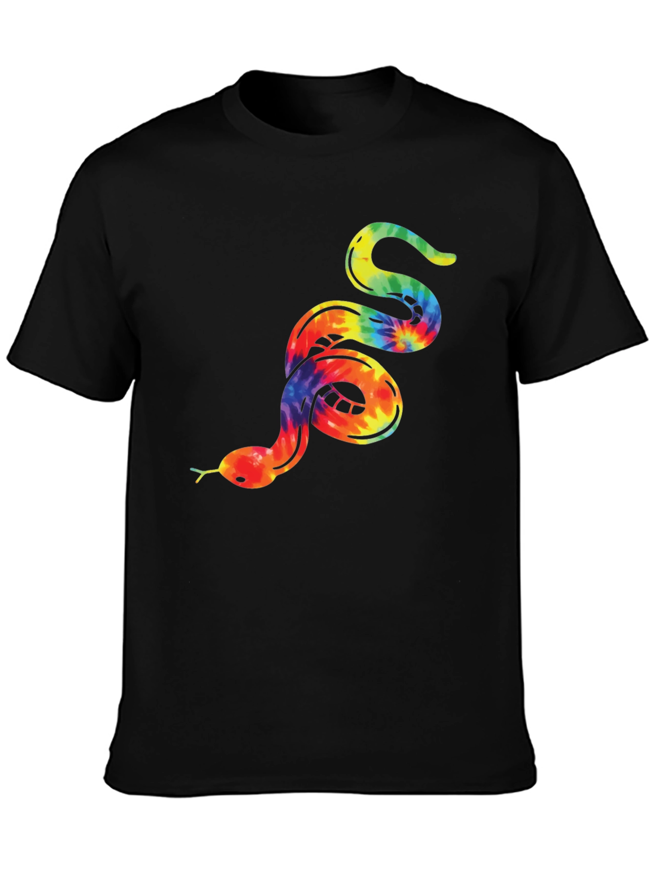 Tie-Dye Snake Graphic Tee - Bold & Unique Design