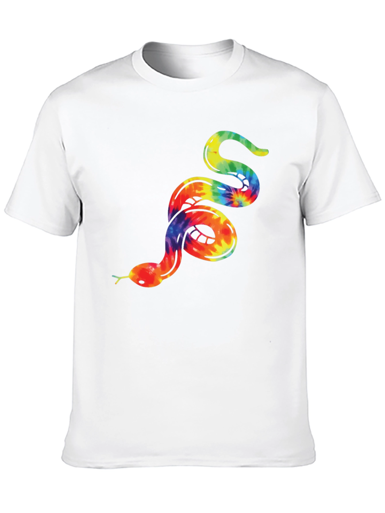 Tie-Dye Snake Graphic Tee - Bold & Unique Design