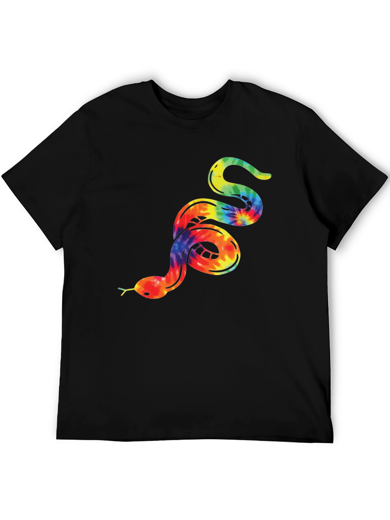 Tie-Dye Snake Graphic Tee - Bold & Unique Design