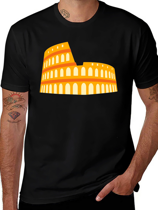 Colosseum Graphic Tee - Black Casual T-Shirt