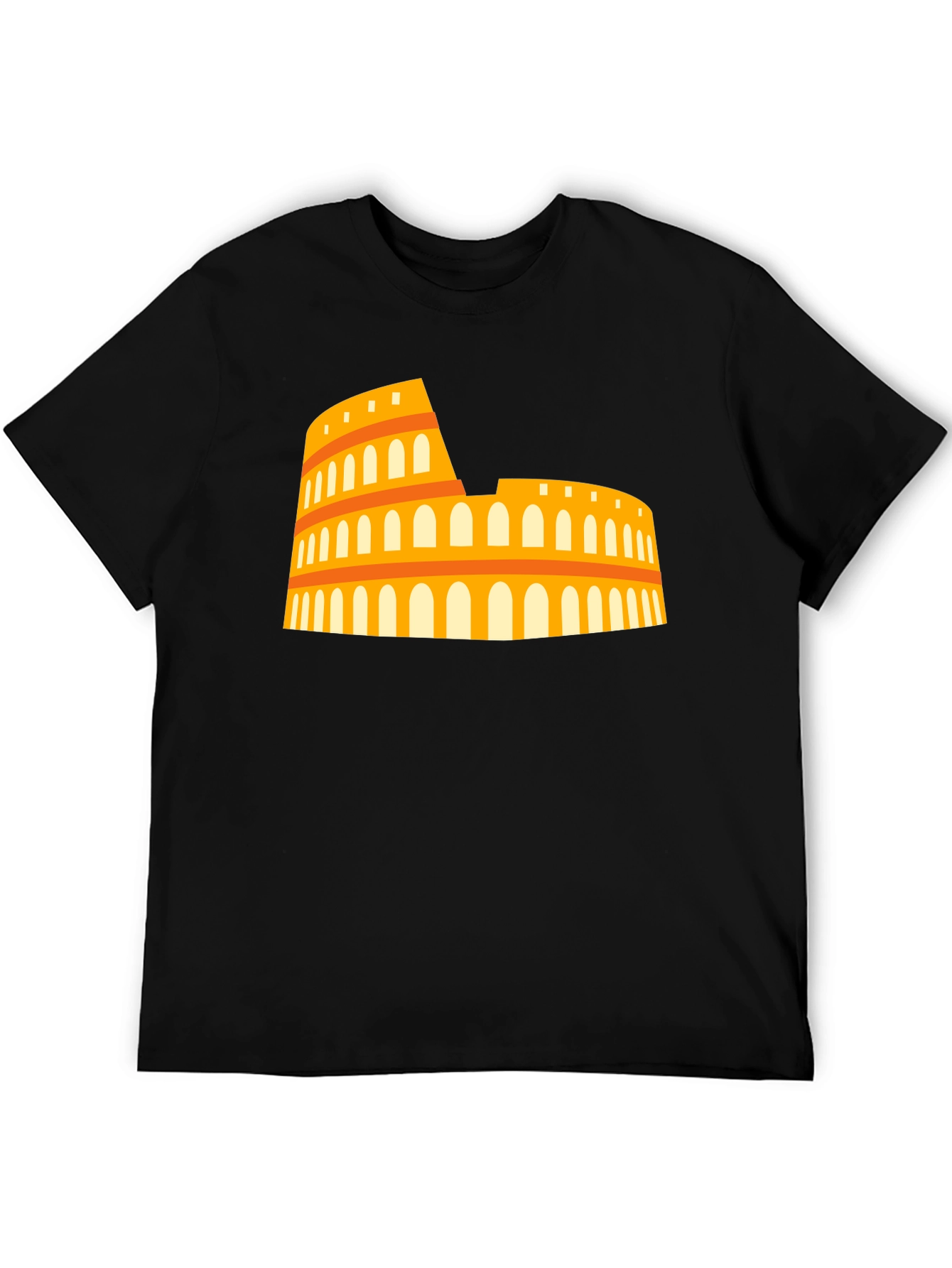 Colosseum Graphic Tee - Black Casual T-Shirt