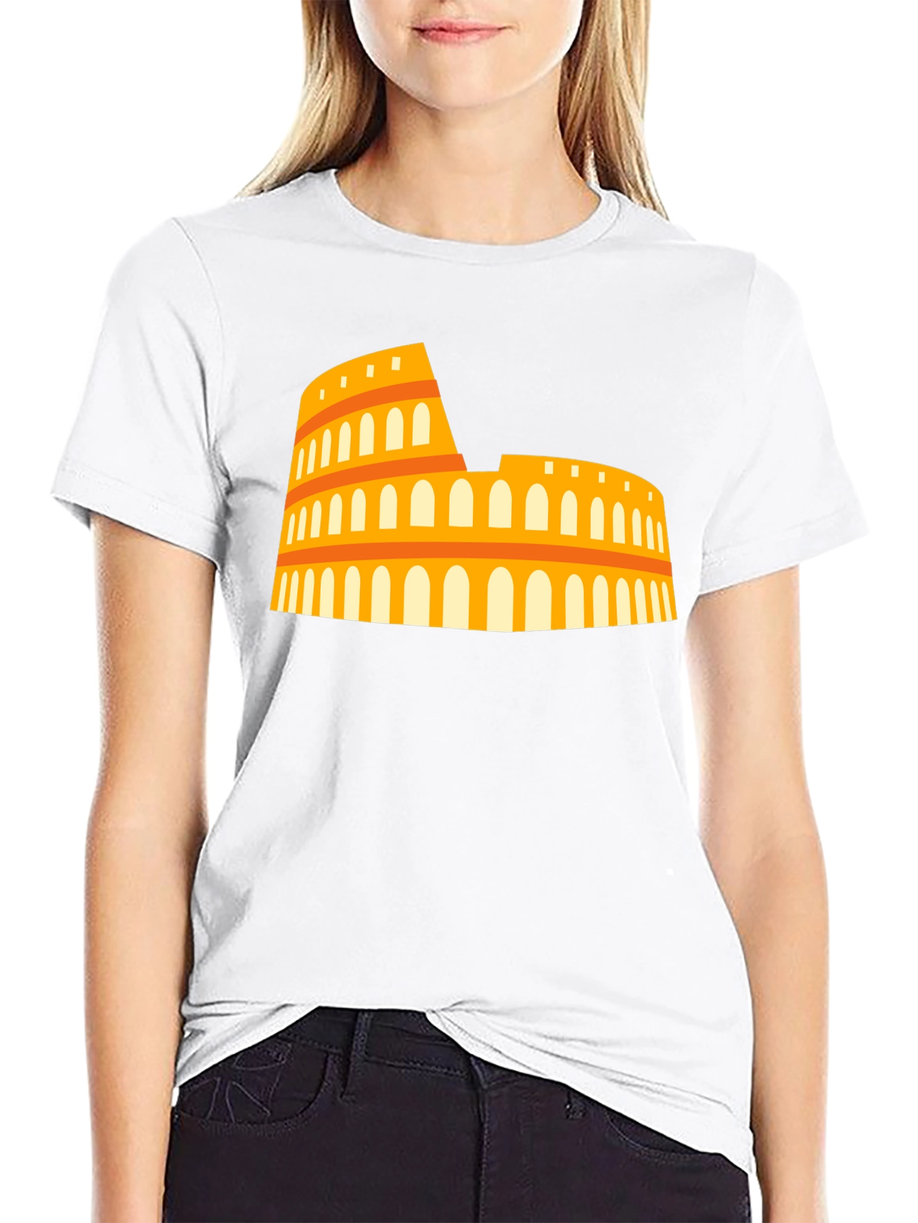 Colosseum Graphic Tee - Black Casual T-Shirt