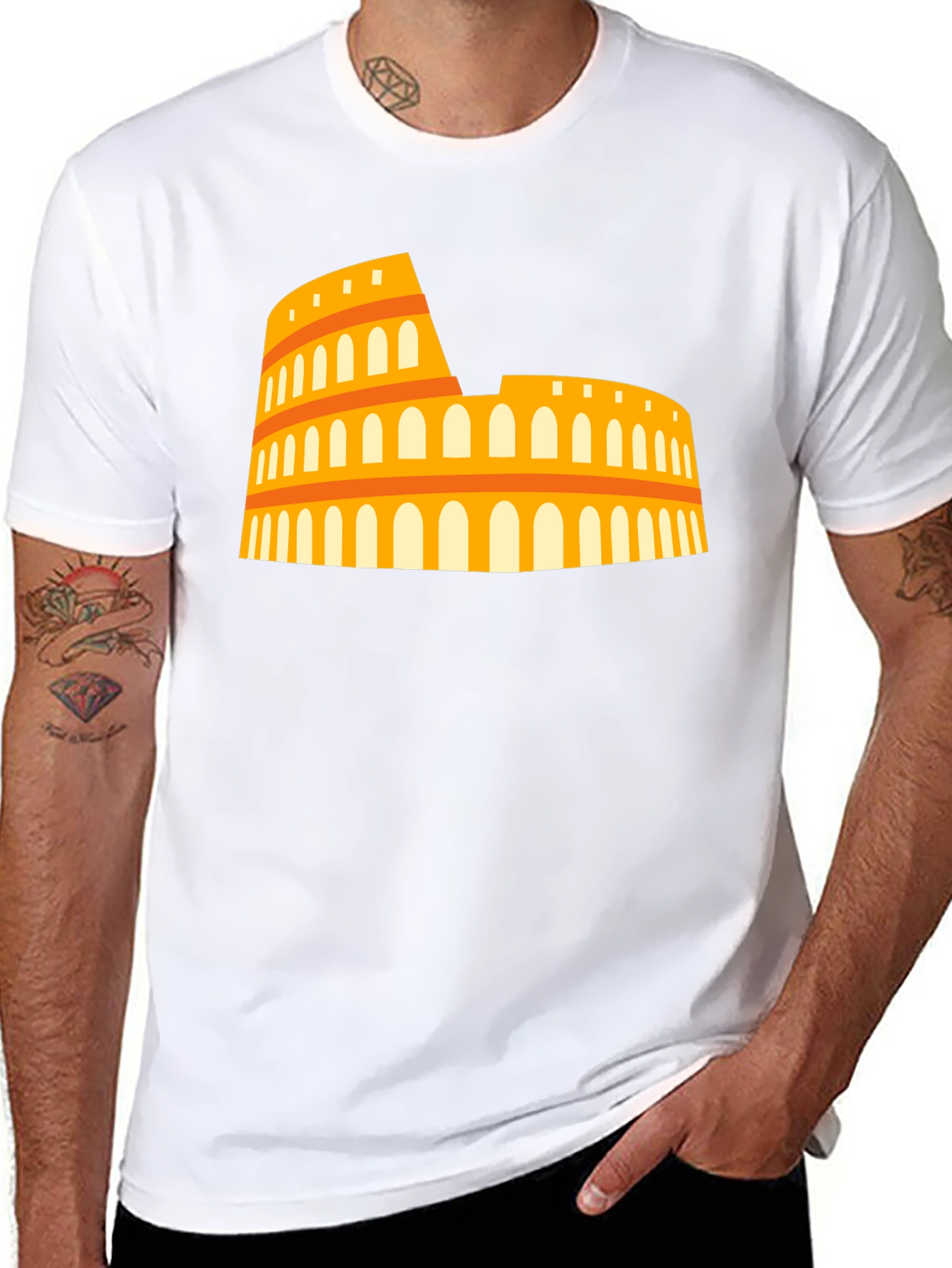 Colosseum Graphic Tee - Black Casual T-Shirt