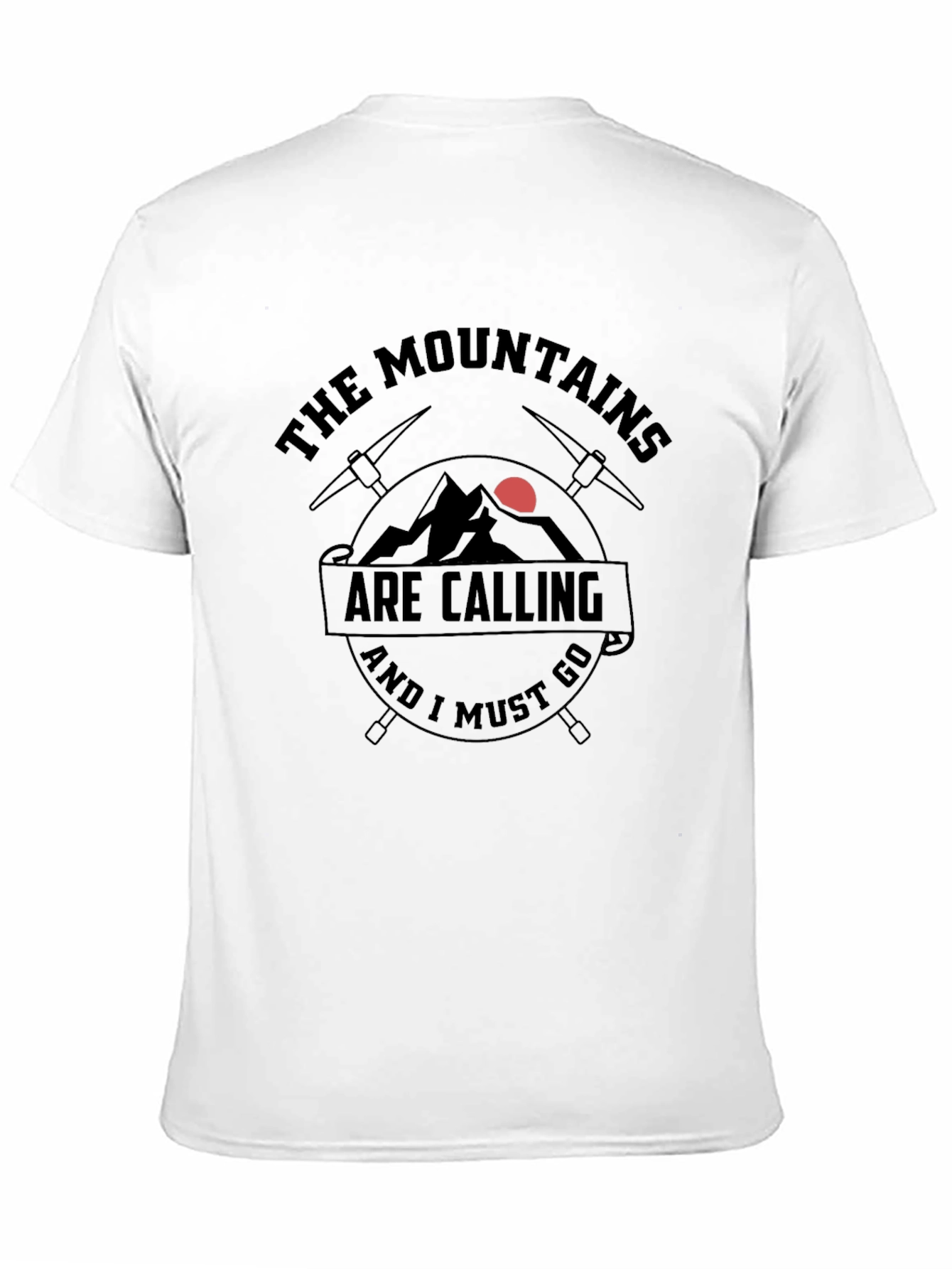 Mountains are Calling Black T-Shirt