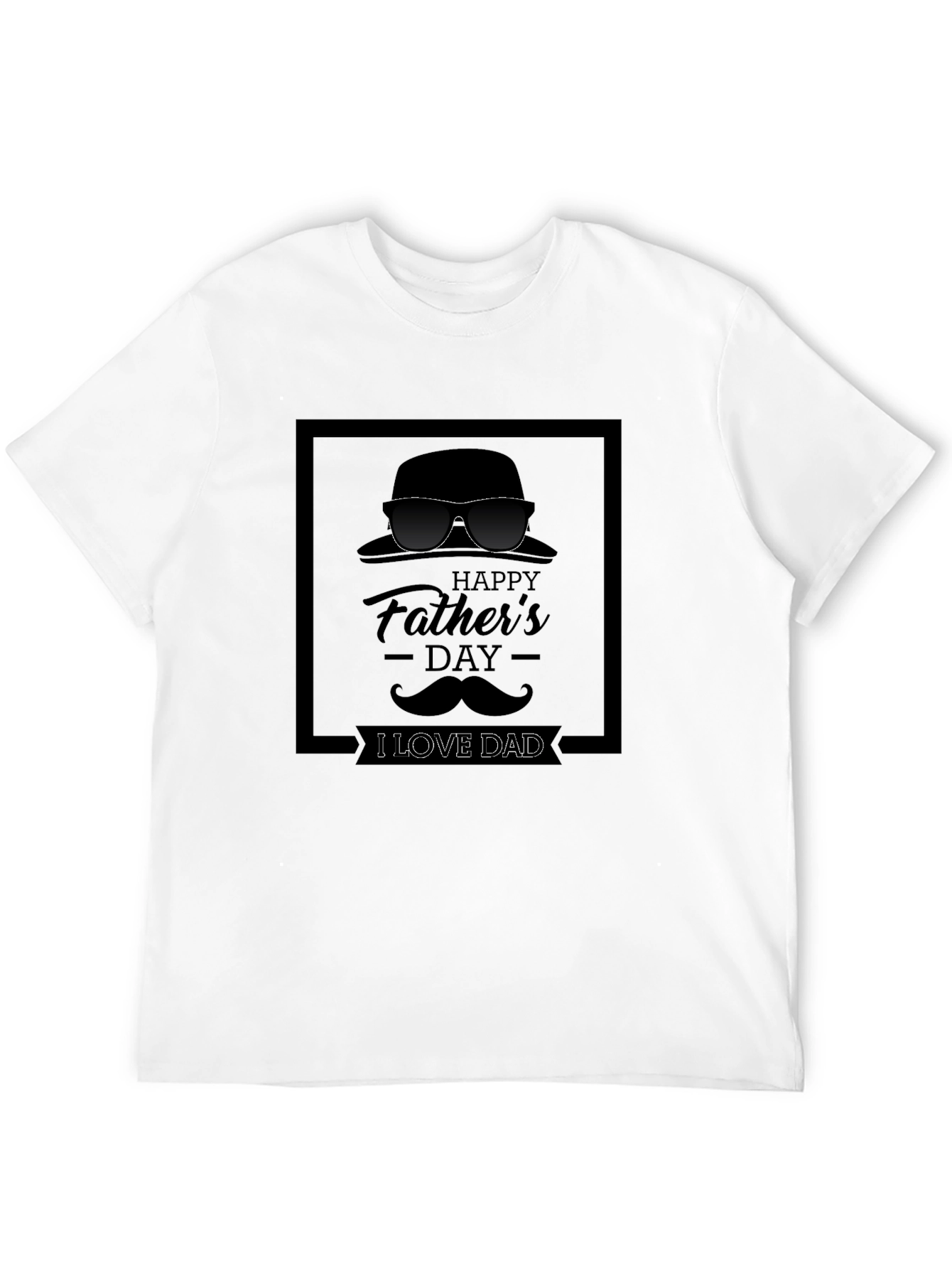 I Love Dad Fathers Day Graphic Tee - Black