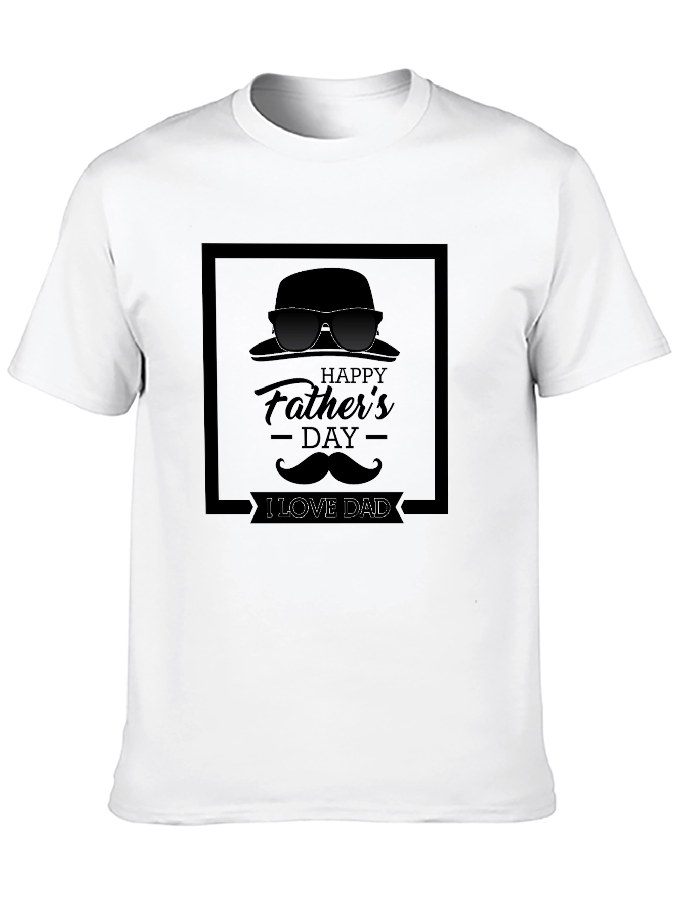 I Love Dad Fathers Day Graphic Tee - Black