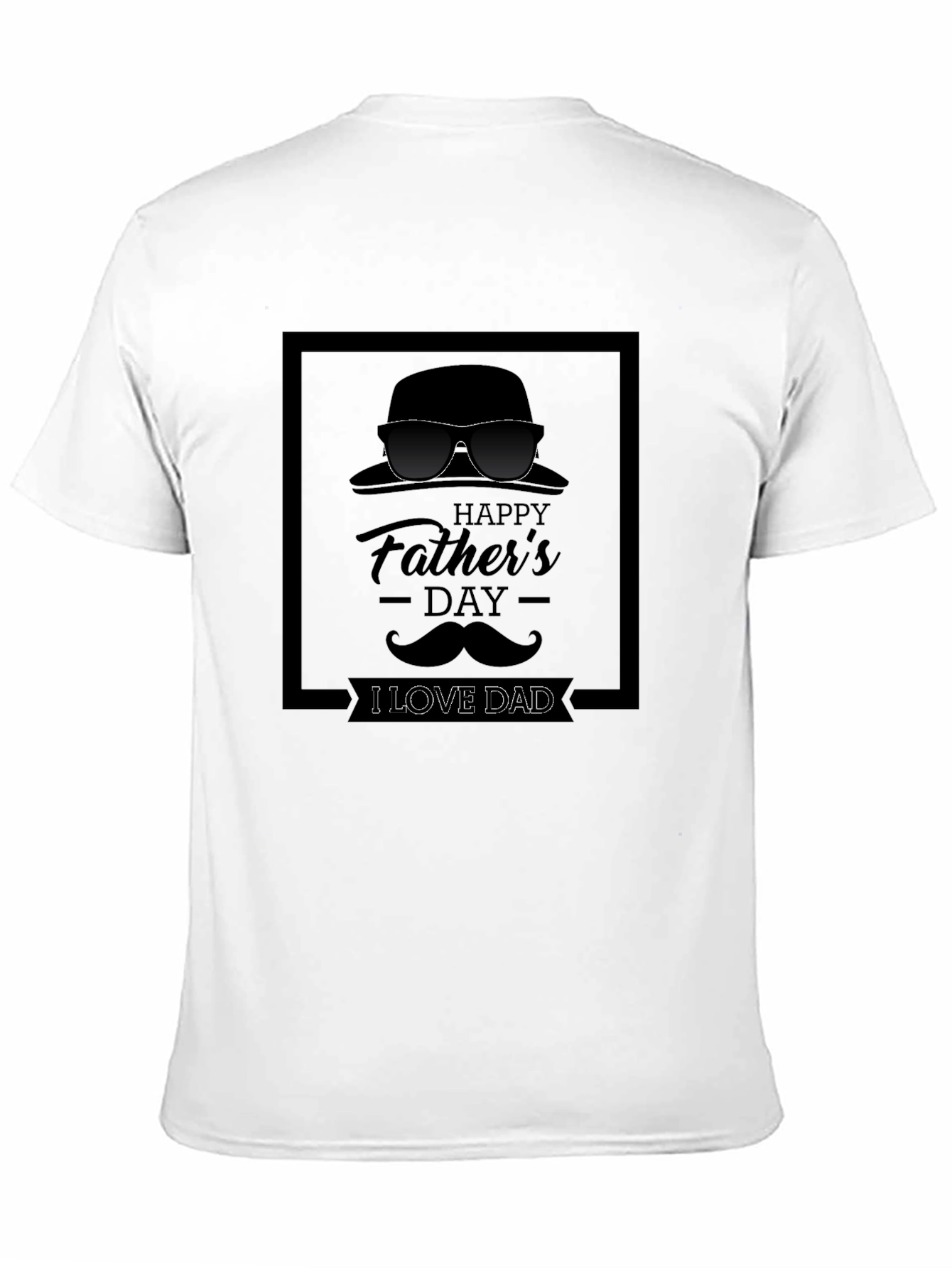 I Love Dad Fathers Day Graphic Tee - Black