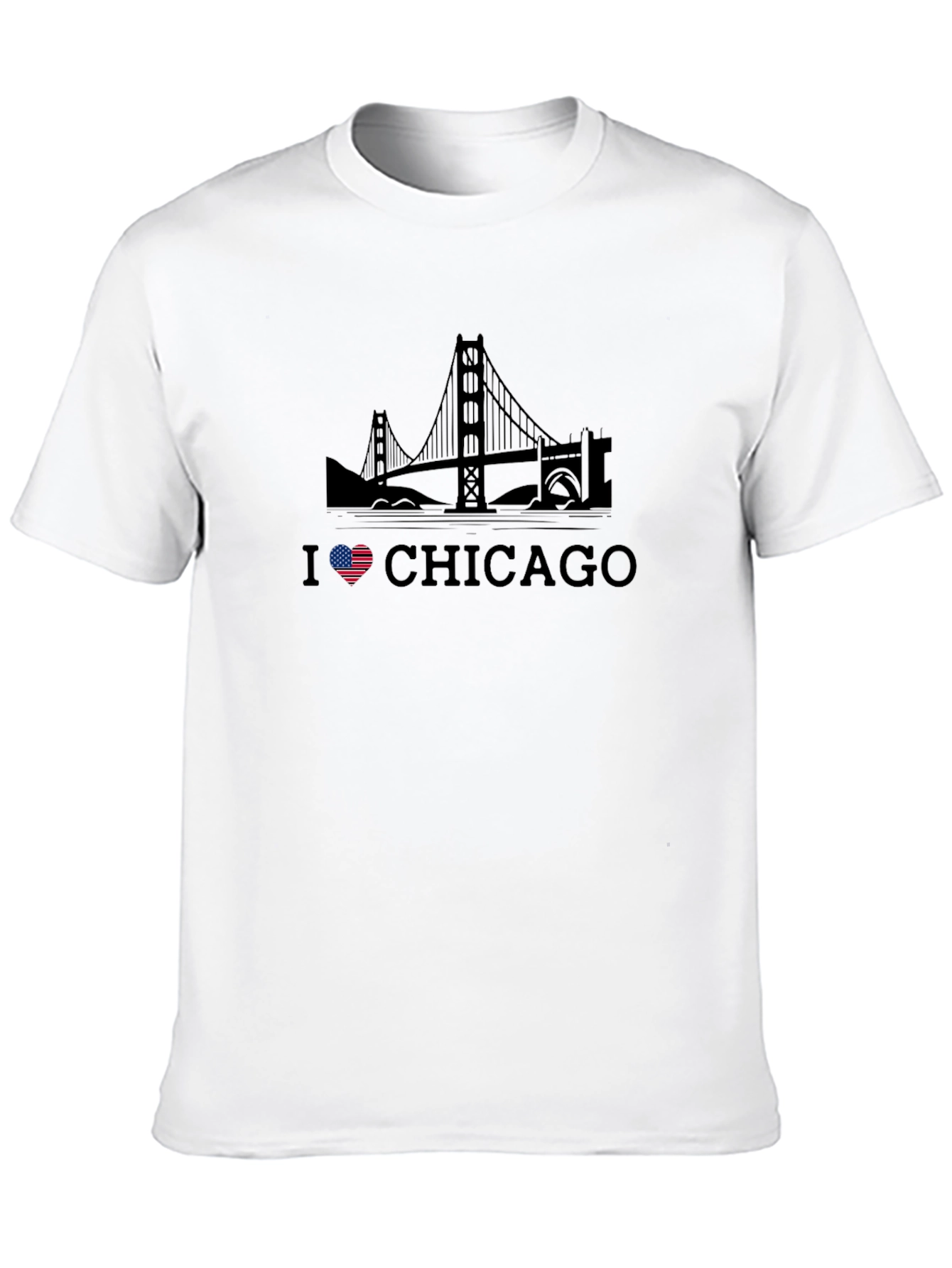 I Love Chicago Graphic Tee - Mens Black T-Shirt