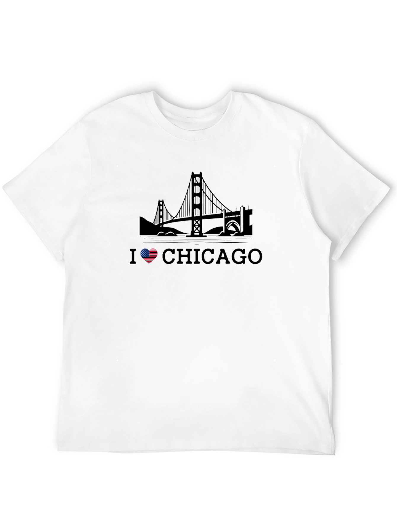 I Love Chicago Graphic Tee - Mens Black T-Shirt