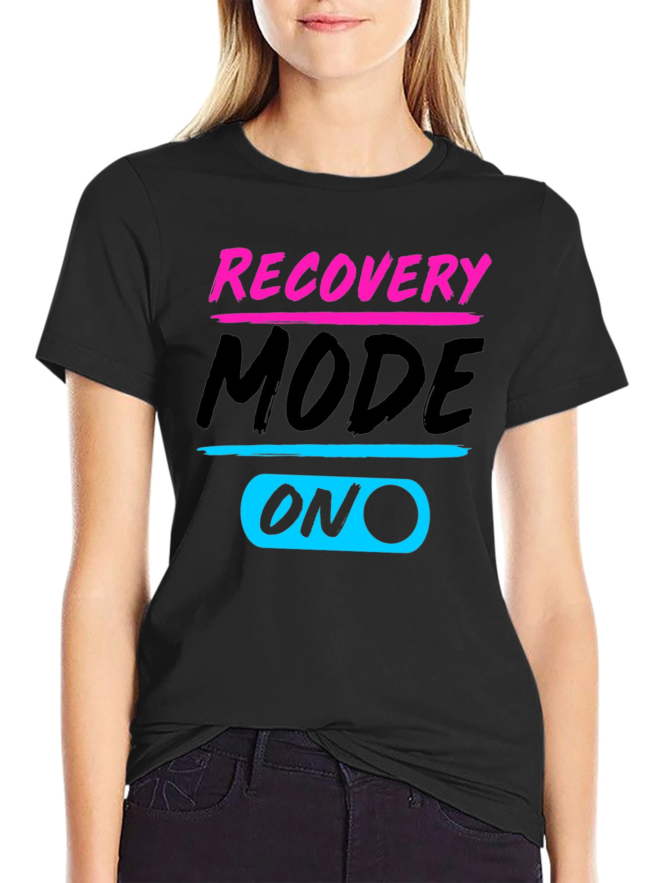 Recovery Mode ON Black T-Shirt