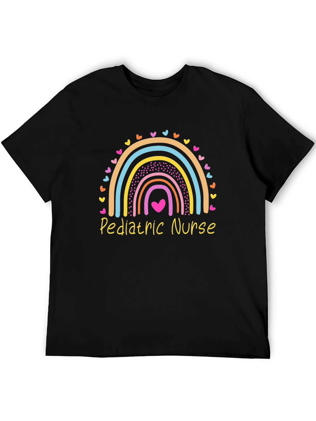 Pediatric Nurse Rainbow Heart T-Shirt