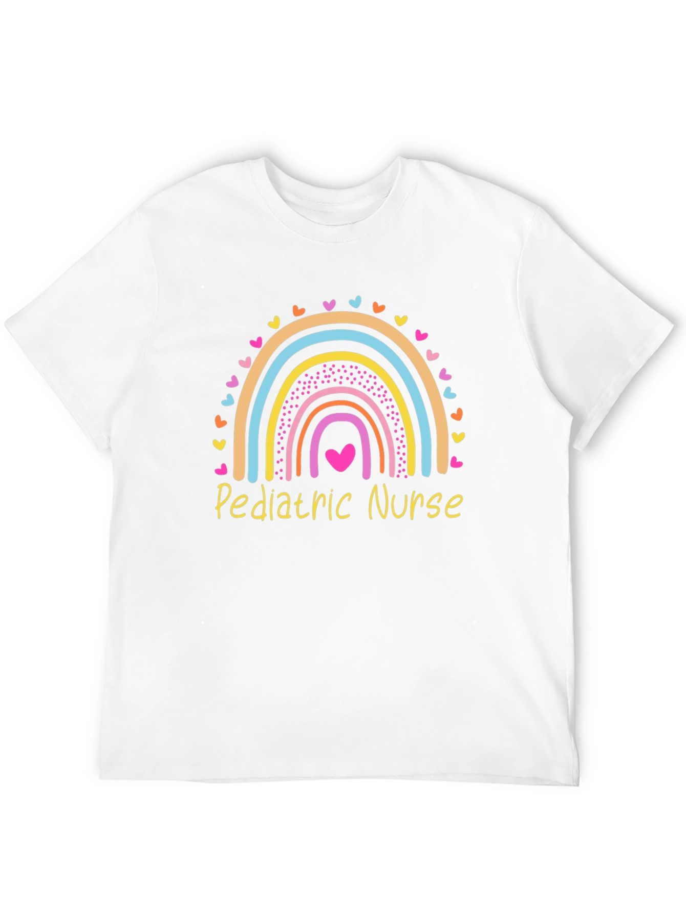 Pediatric Nurse Rainbow Heart T-Shirt