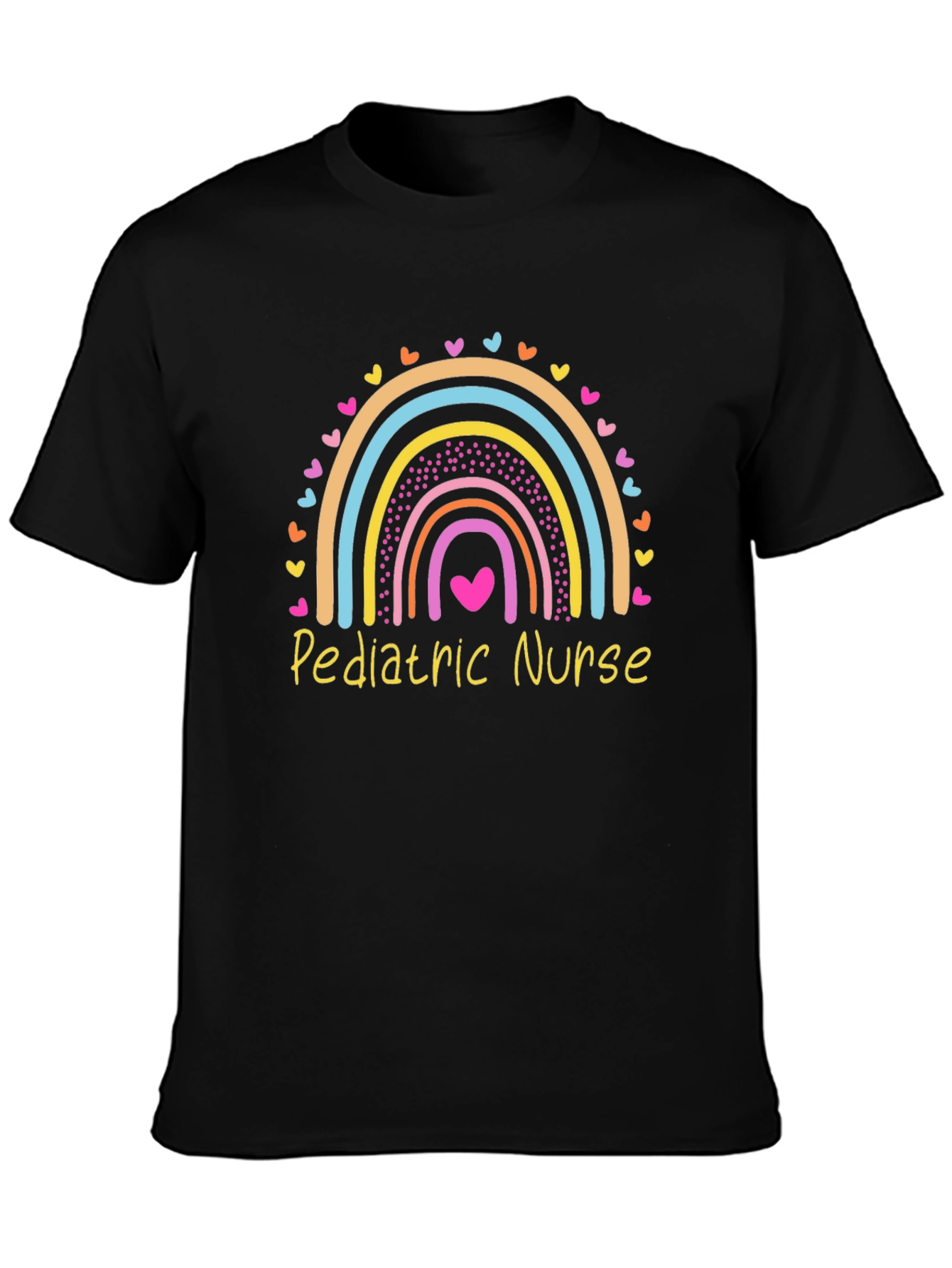 Pediatric Nurse Rainbow Heart T-Shirt