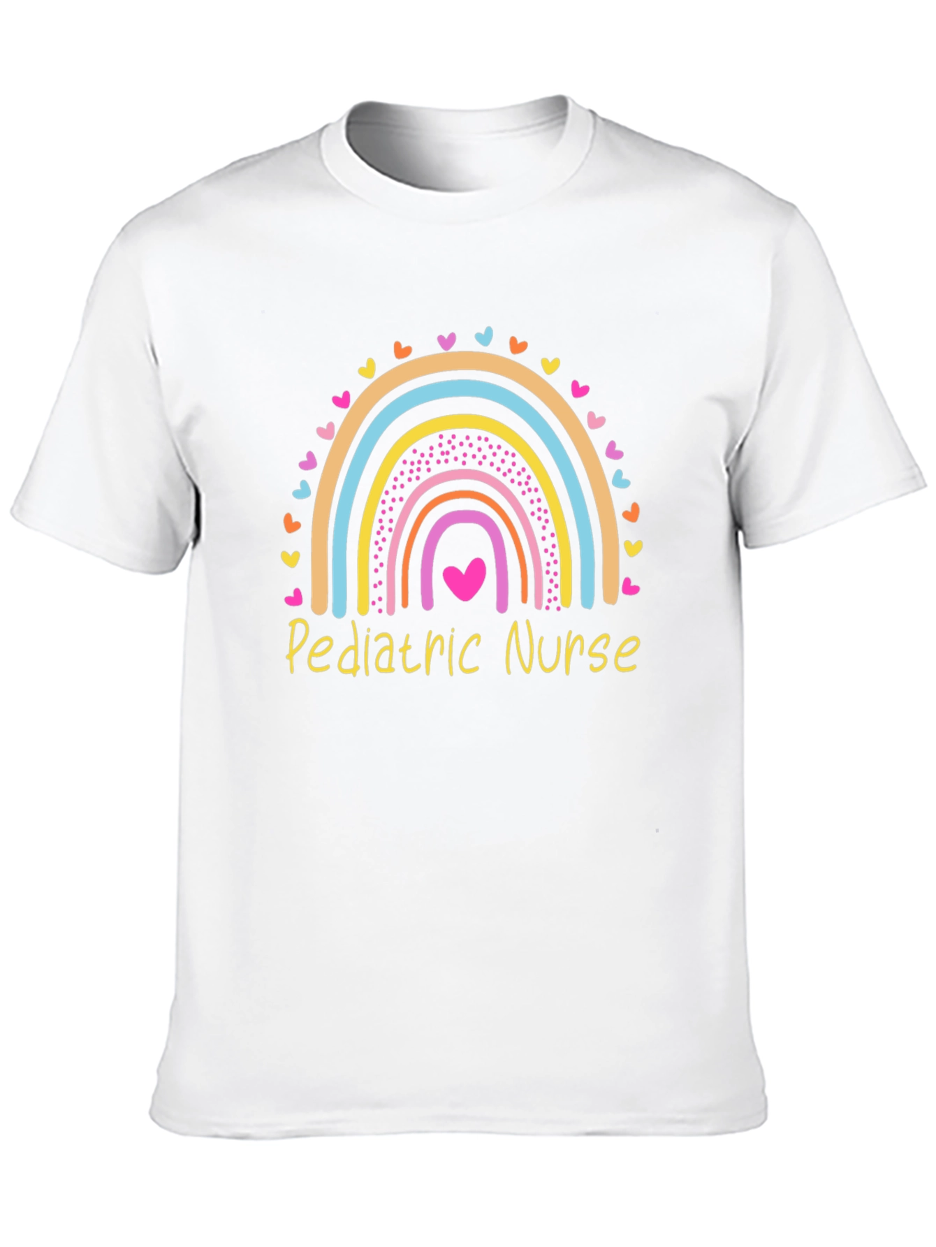 Pediatric Nurse Rainbow Heart T-Shirt