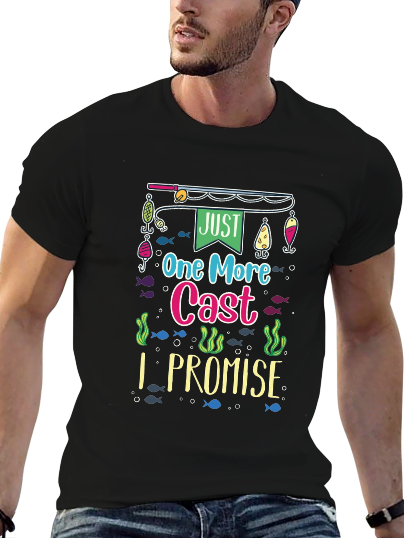 Just One More Cast T-Shirt Funny Fishing Tee