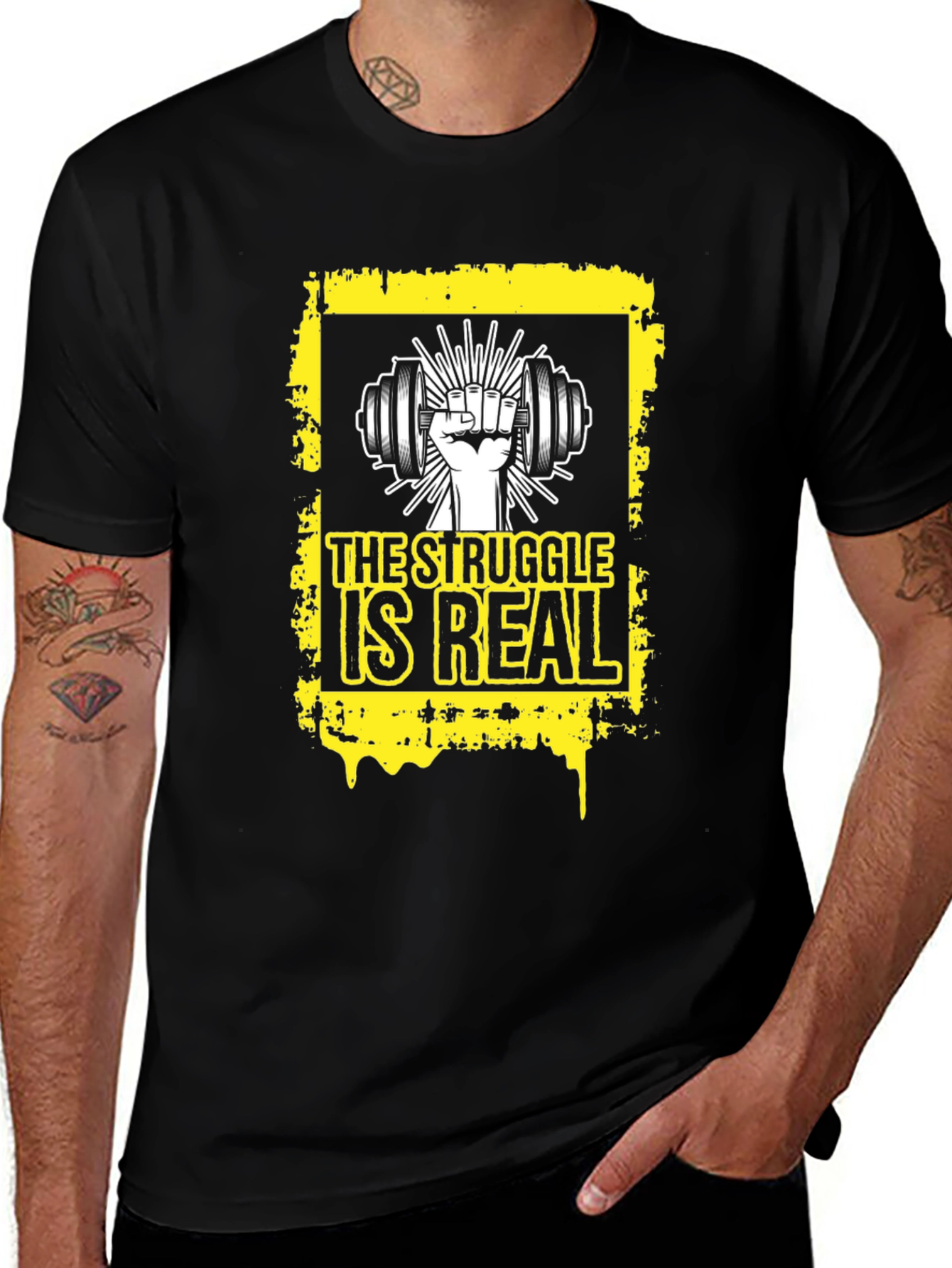 Struggle Is Real Workout Graphic T-Shirt