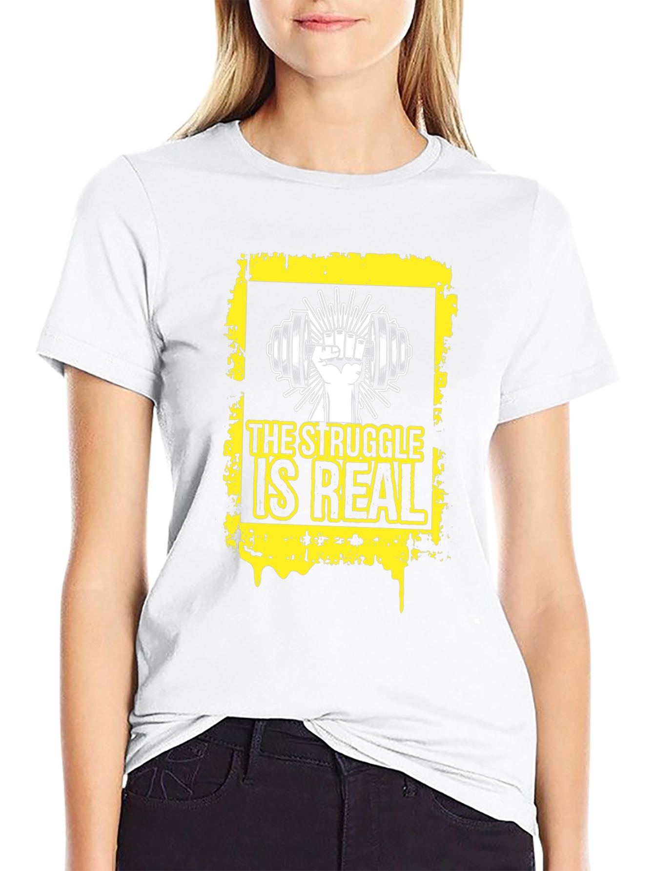 Struggle Is Real Workout Graphic T-Shirt