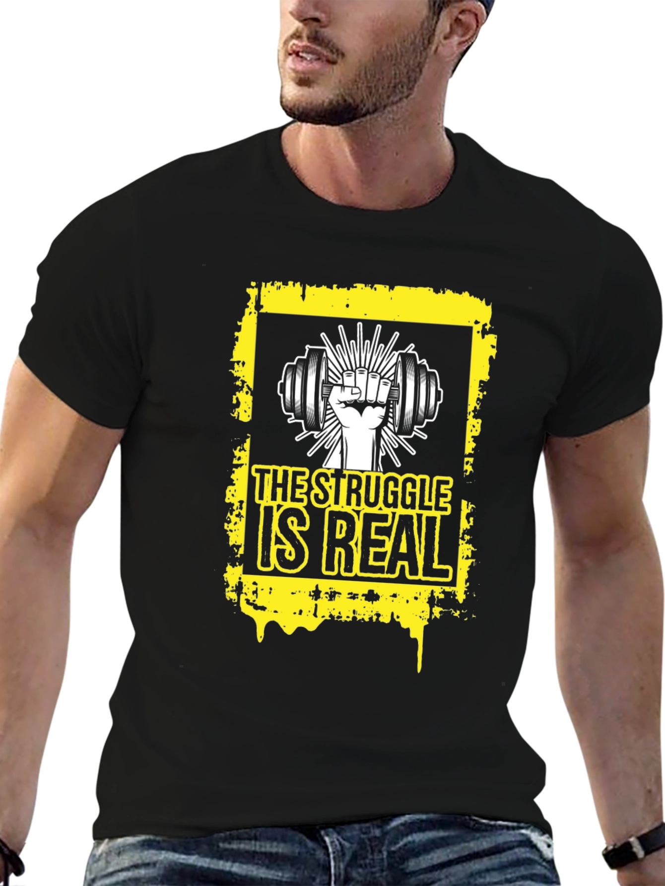 Struggle Is Real Workout Graphic T-Shirt