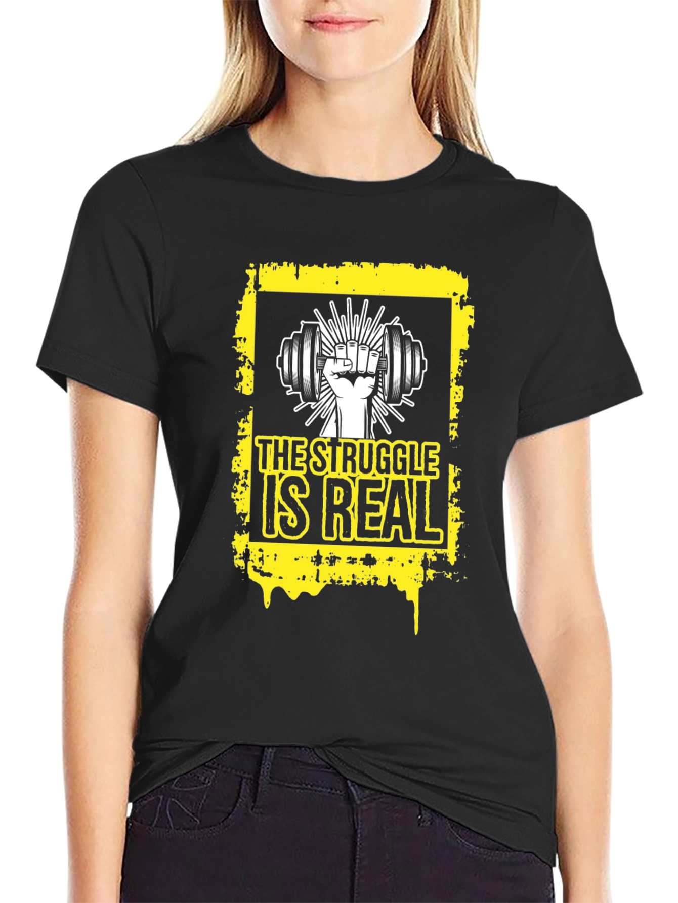 Struggle Is Real Workout Graphic T-Shirt
