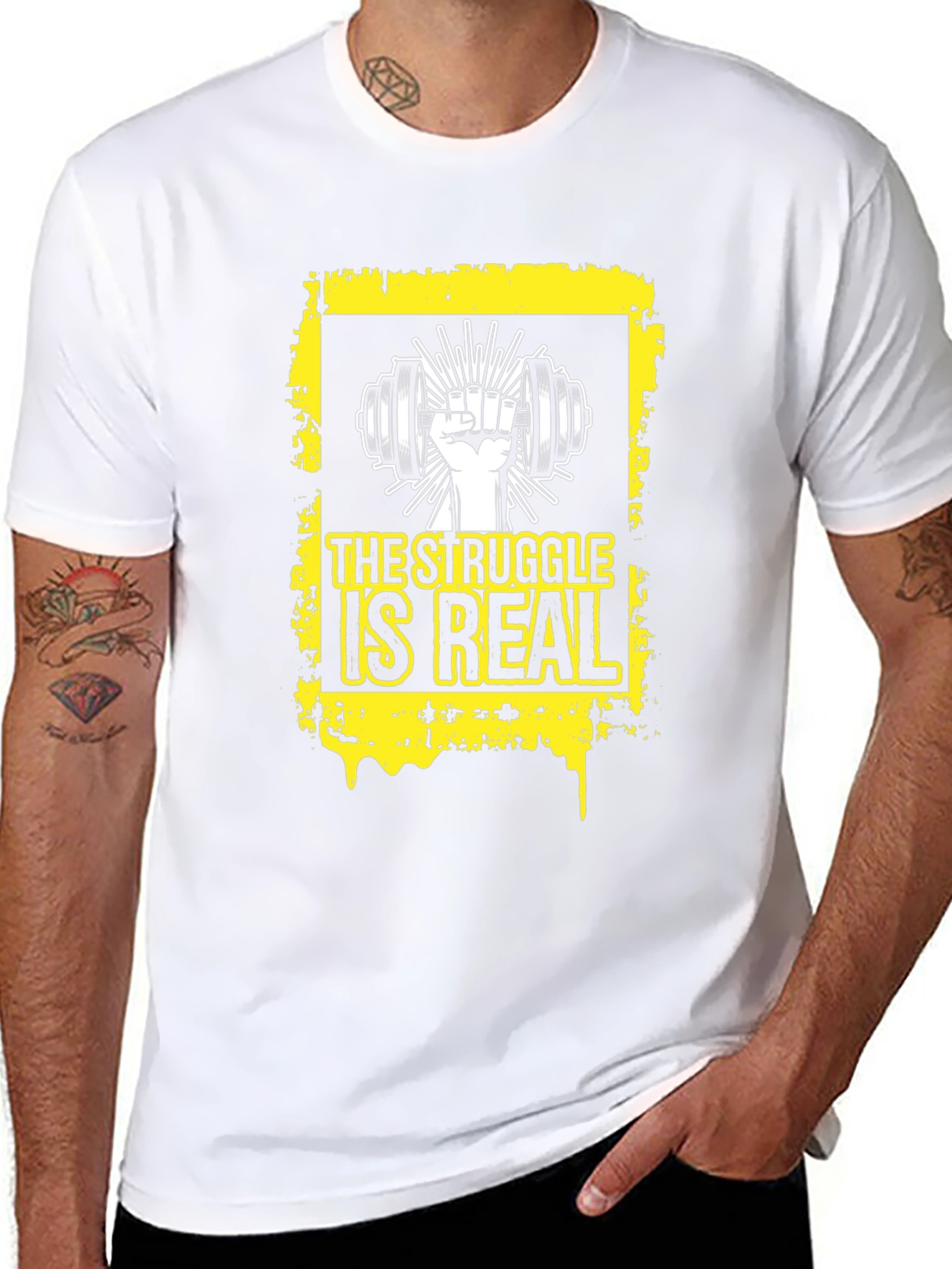 Struggle Is Real Workout Graphic T-Shirt