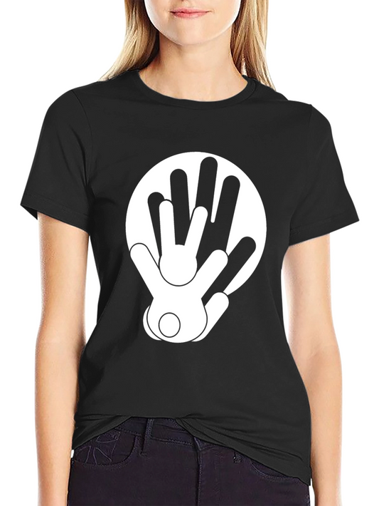 Abstract Hands Graphic Black T-Shirt