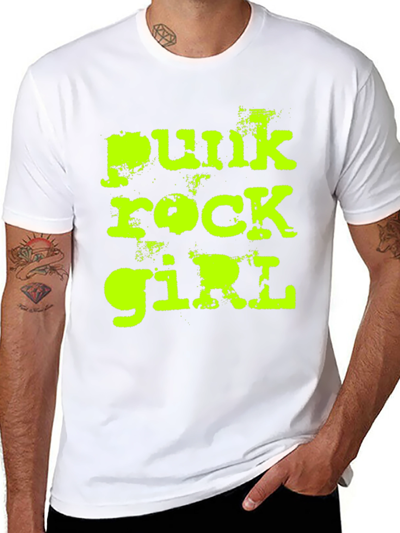 Punk Rock Girl Tee - Stylish Edgy Design