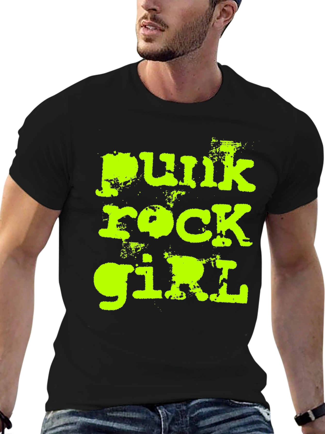 Punk Rock Girl Tee - Stylish Edgy Design