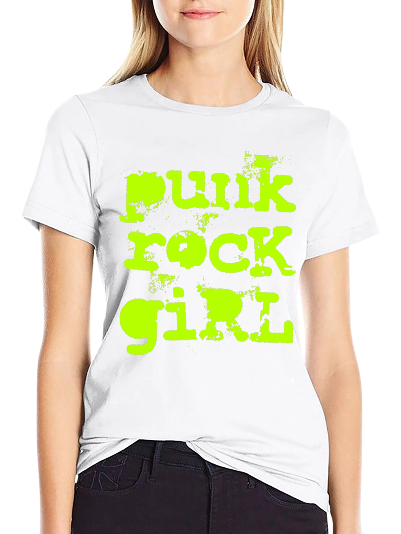 Punk Rock Girl Tee - Stylish Edgy Design