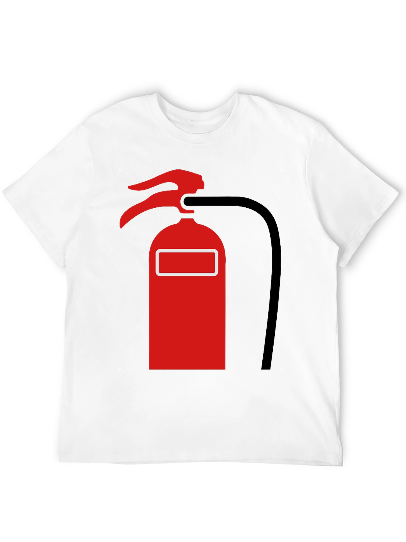 Fire Extinguisher Graphic Tee - Black Cotton T-Shirt