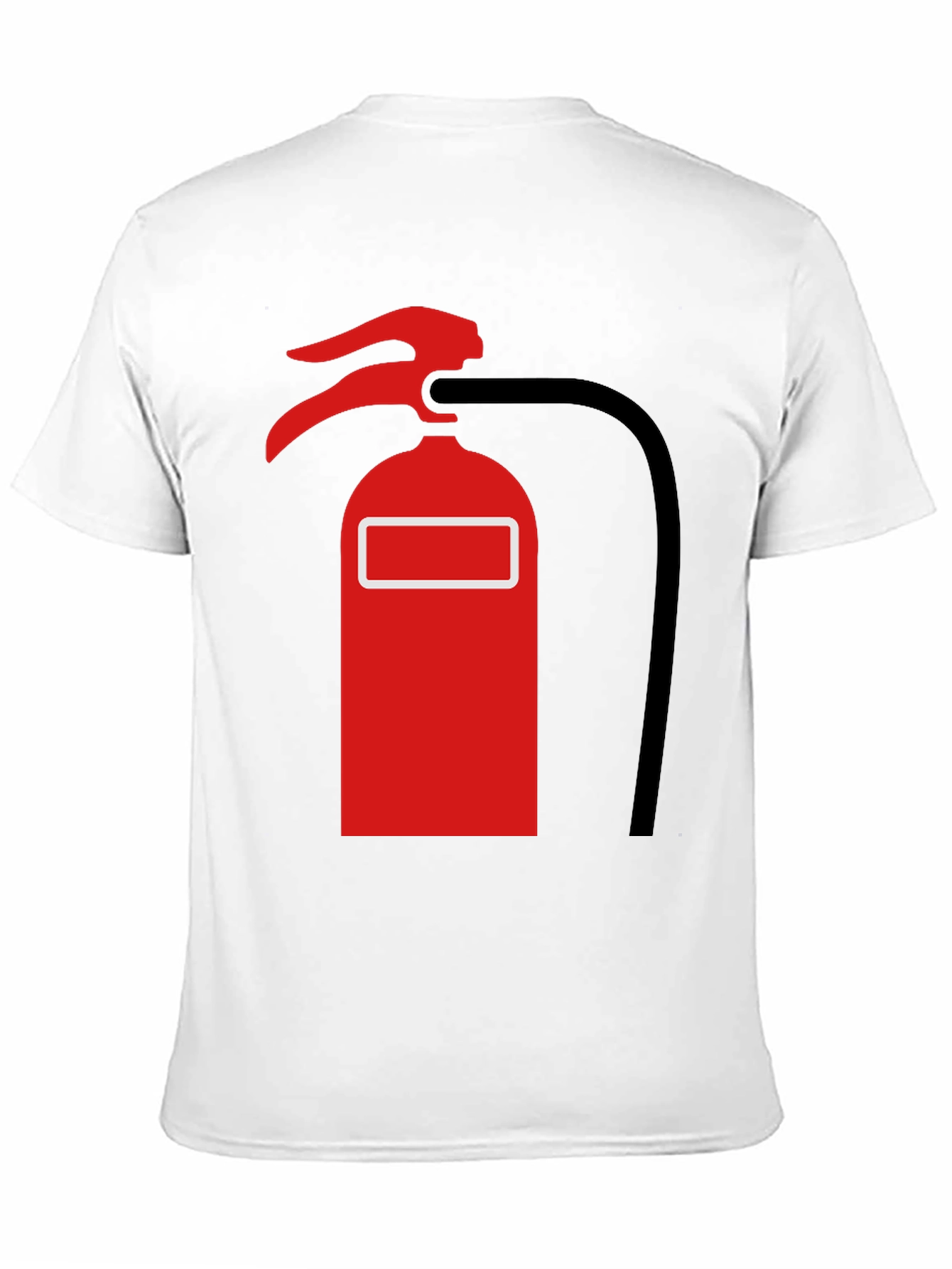 Fire Extinguisher Graphic Tee - Black Cotton T-Shirt
