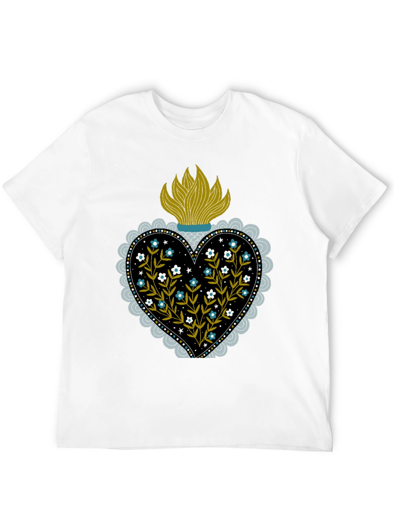 Sacred Heart Floral T-Shirt