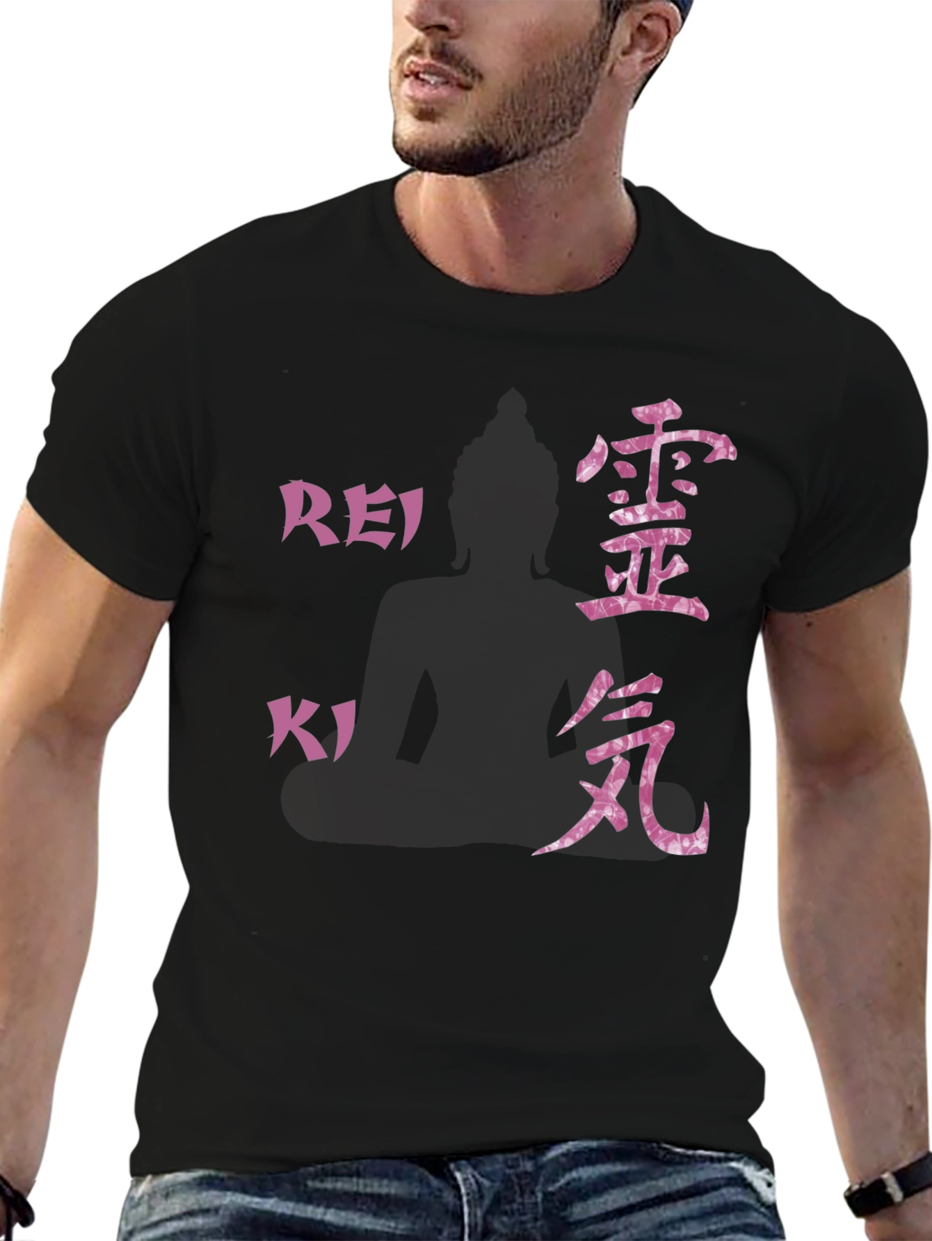 Reiki Symbol Graphic T-Shirt - Black