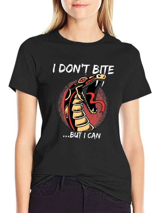 Snake Bite T-Shirt - I Dont Bite But I Can Tee