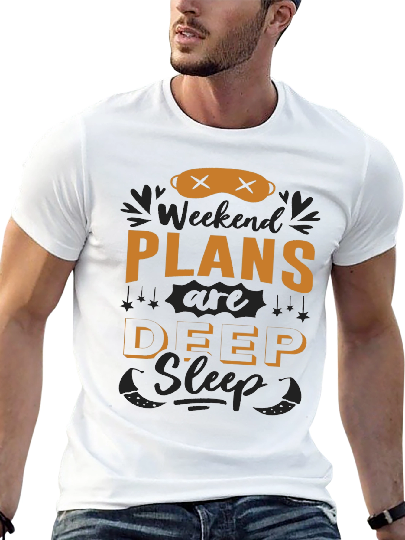 Weekend Plans Deep Sleep T-Shirt - Black