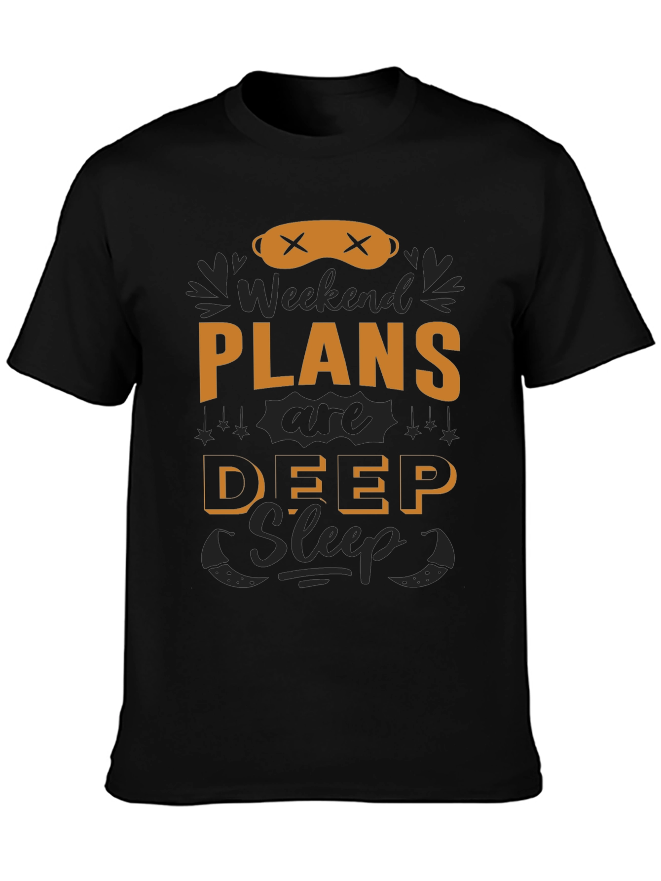 Weekend Plans Deep Sleep T-Shirt - Black