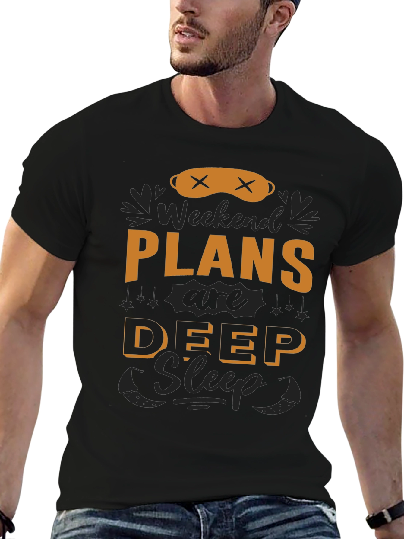 Weekend Plans Deep Sleep T-Shirt - Black