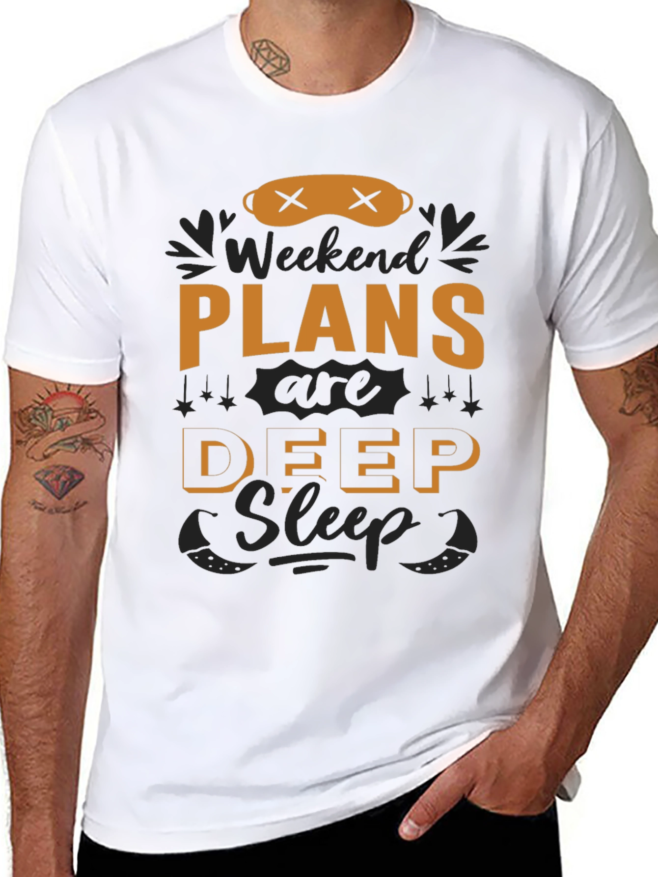 Weekend Plans Deep Sleep T-Shirt - Black