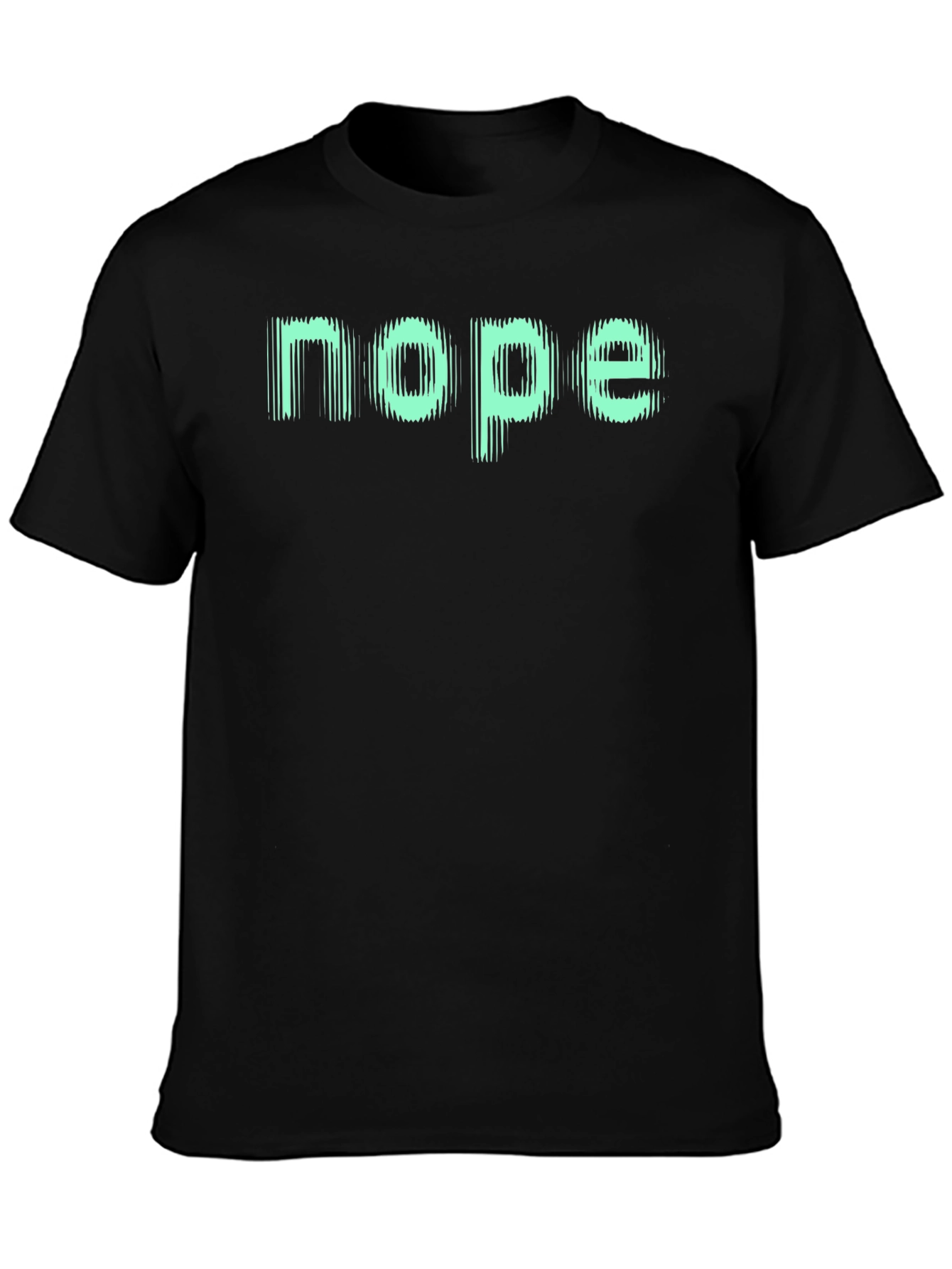 Nope Graphic Tee - Casual Black T-Shirt