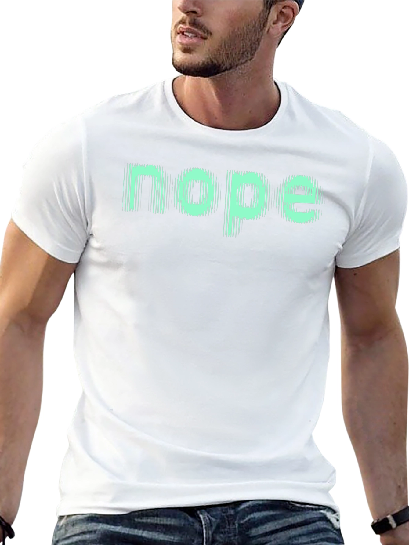 Nope Graphic Tee - Casual Black T-Shirt