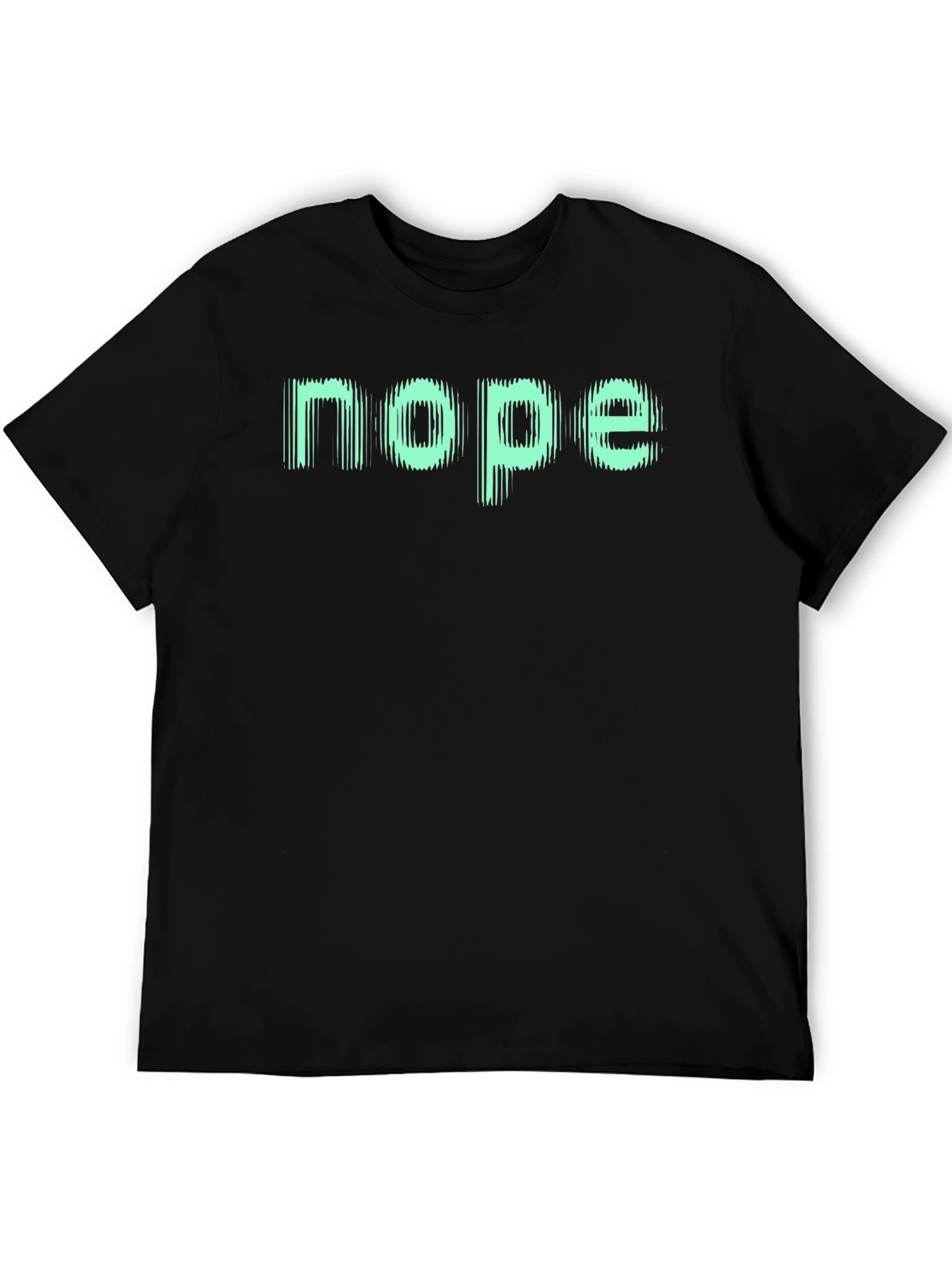 Nope Graphic Tee - Casual Black T-Shirt