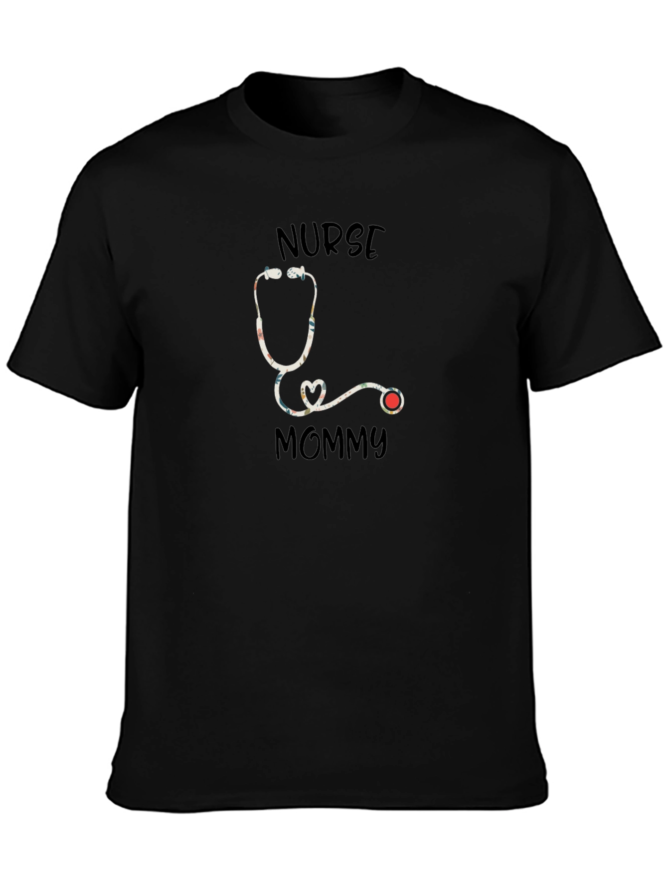Nurse Mommy Stethoscope Graphic T-Shirt