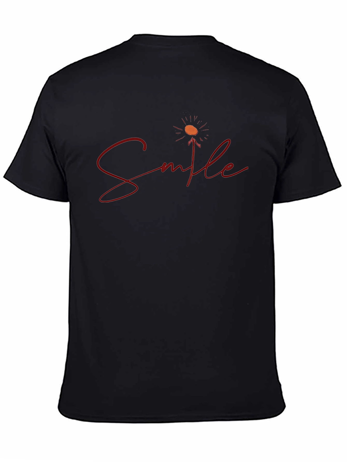 Smile Graphic Tee - Soft Black T-Shirt