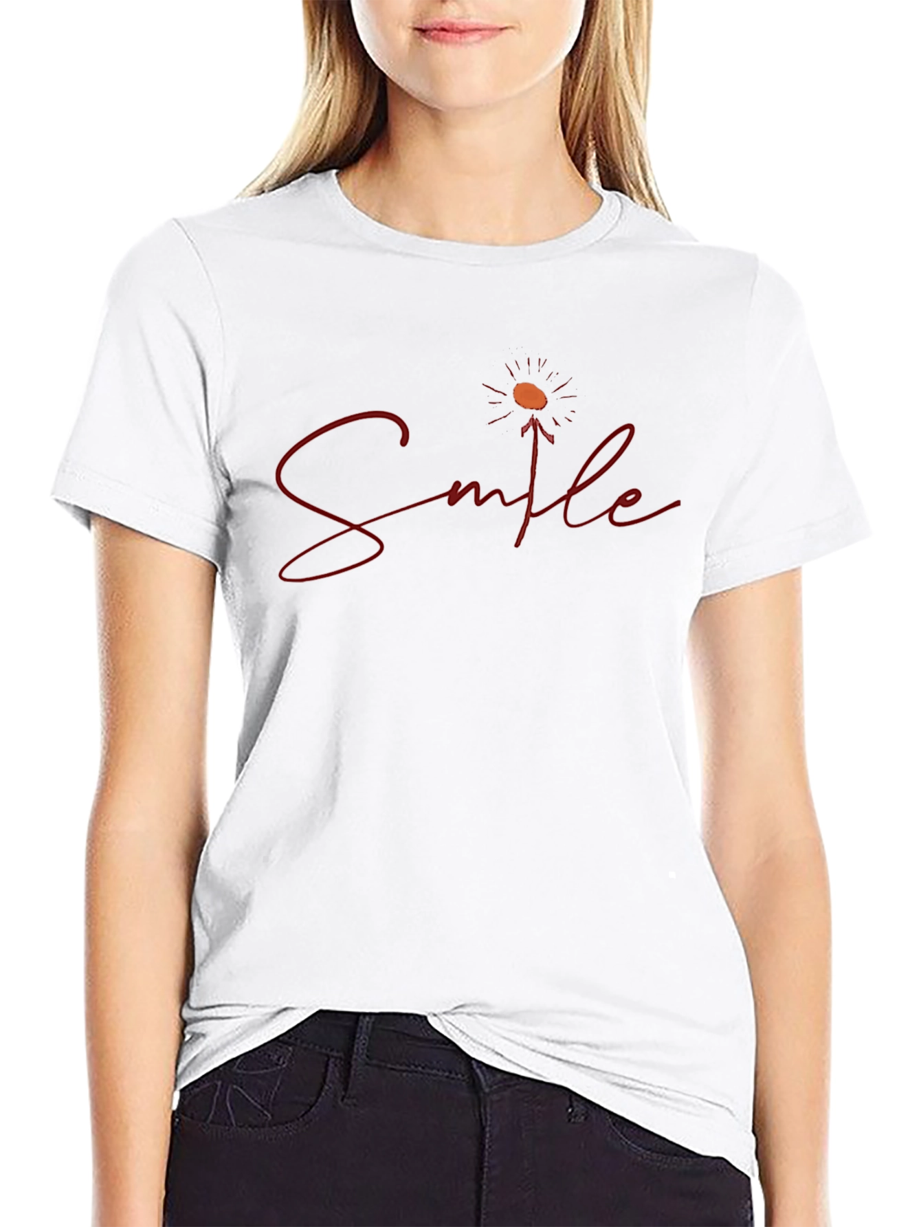 Smile Graphic Tee - Soft Black T-Shirt