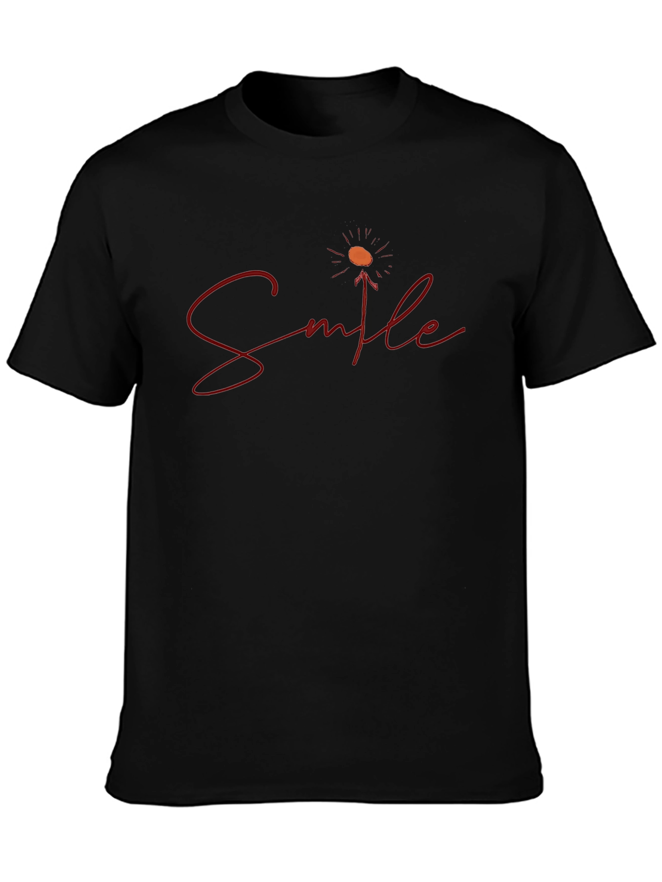Smile Graphic Tee - Soft Black T-Shirt