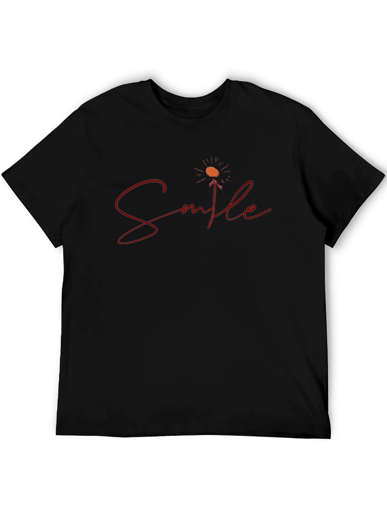 Smile Graphic Tee - Soft Black T-Shirt