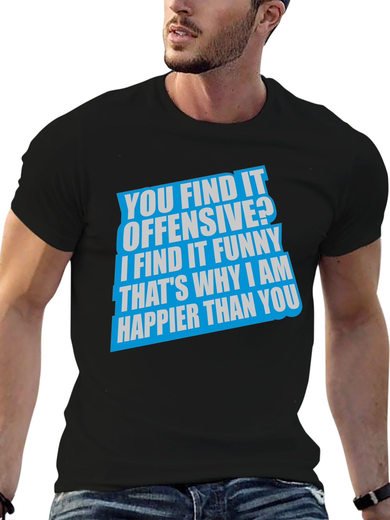 Offensive Funny Graphic T-Shirt - Black