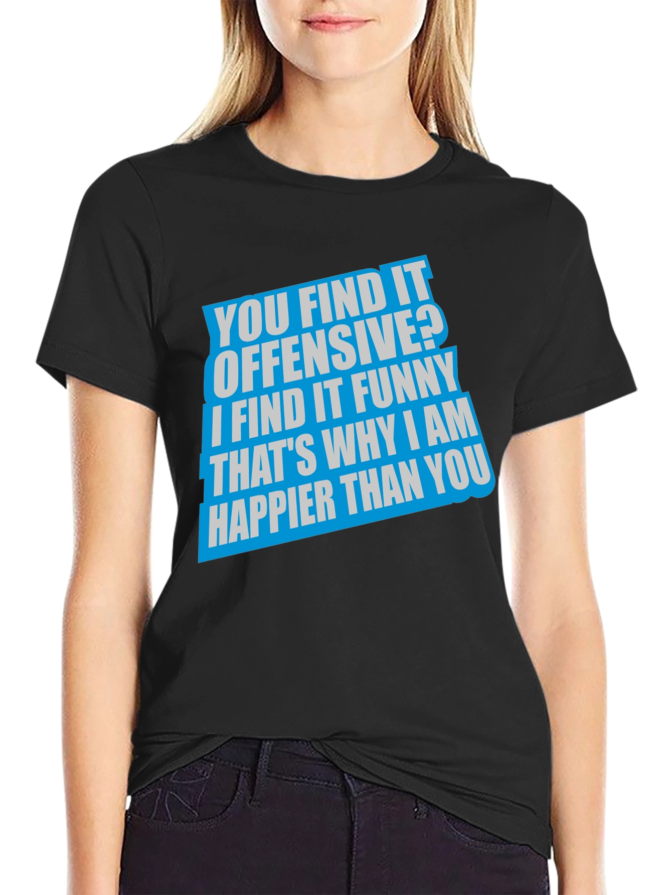 Offensive Funny Graphic T-Shirt - Black