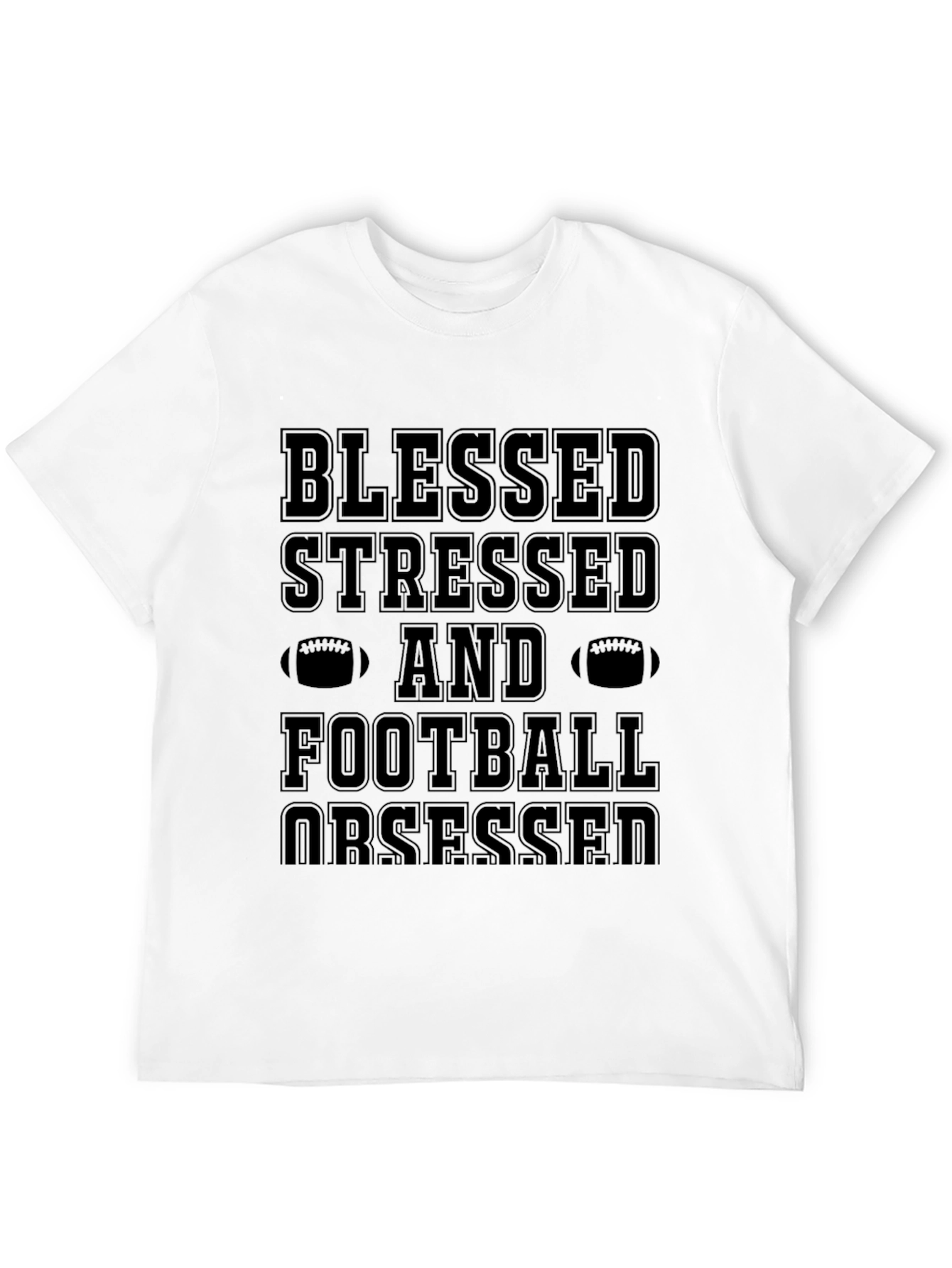 Blessed Stressed Football Obsessed Graphic Tee