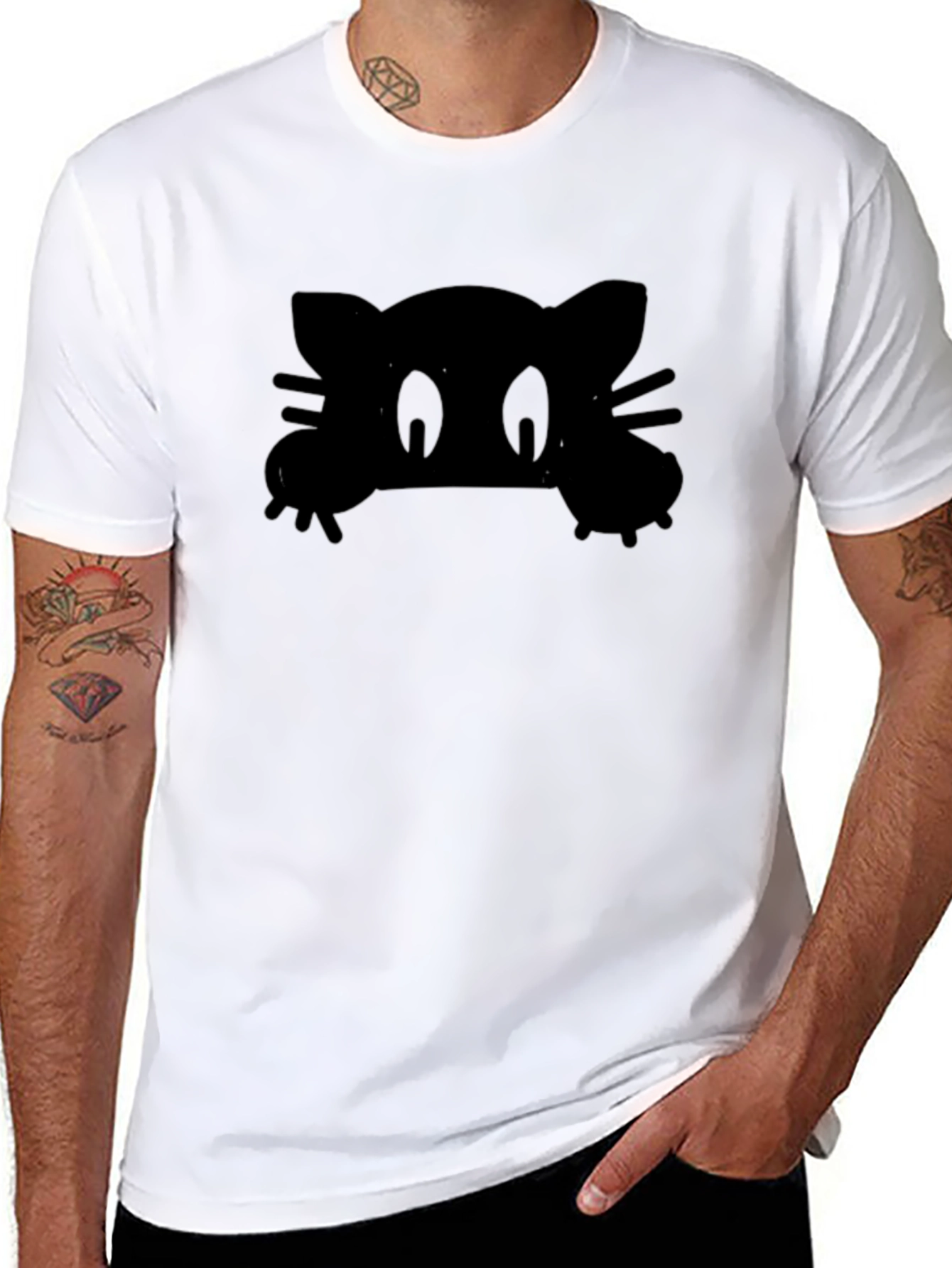 Black Cat Peek-a-Boo T-Shirt
