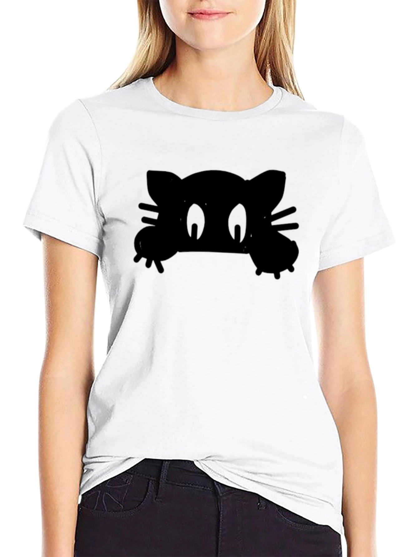 Black Cat Peek-a-Boo T-Shirt
